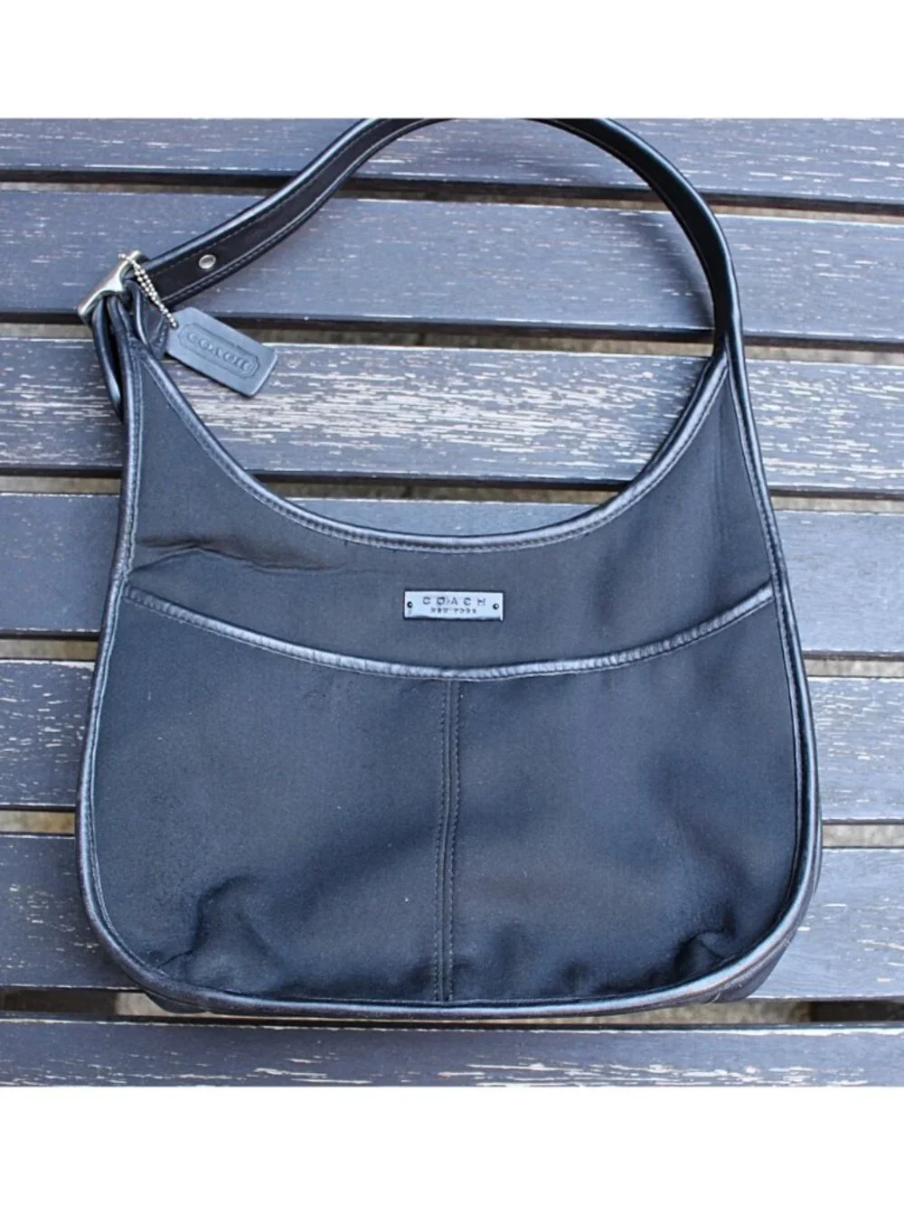 Coach Vintage - Ergo Neo Pocket Zip in Black with Nickel Hardware, Mexico 1998